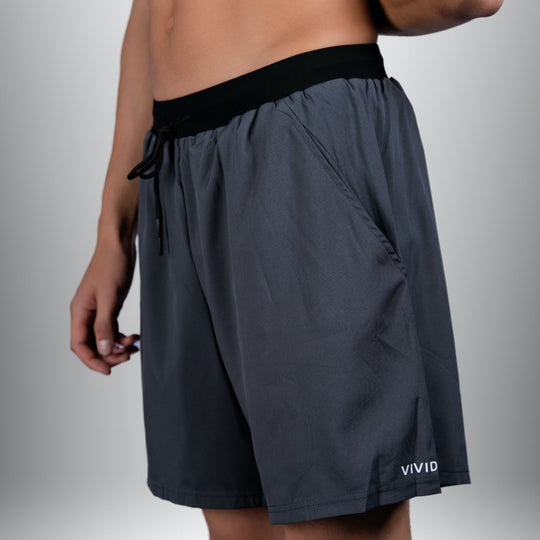 Fluid Mens 2-in-1 Shorts (Gray)