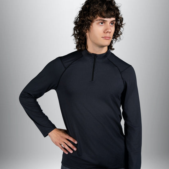 Mens Tech Half Zip (Black)