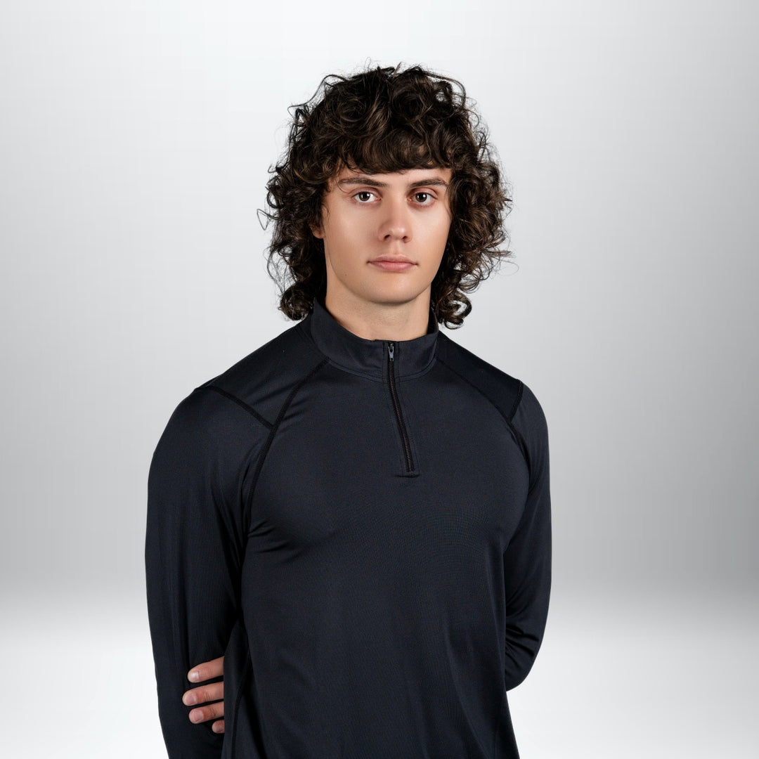 Mens Tech Half Zip (Black)