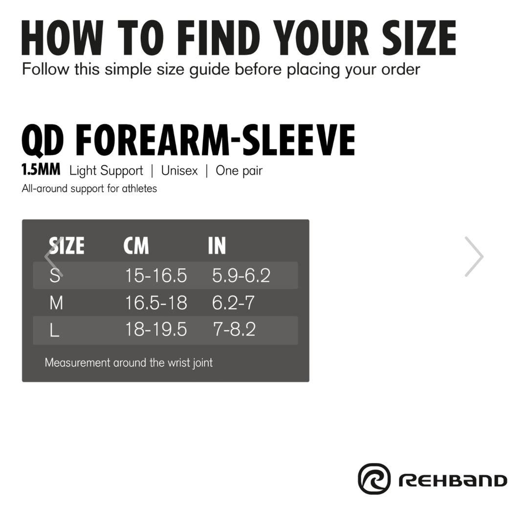 Rehband QD Forearm Sleeve 1,5mm Pair