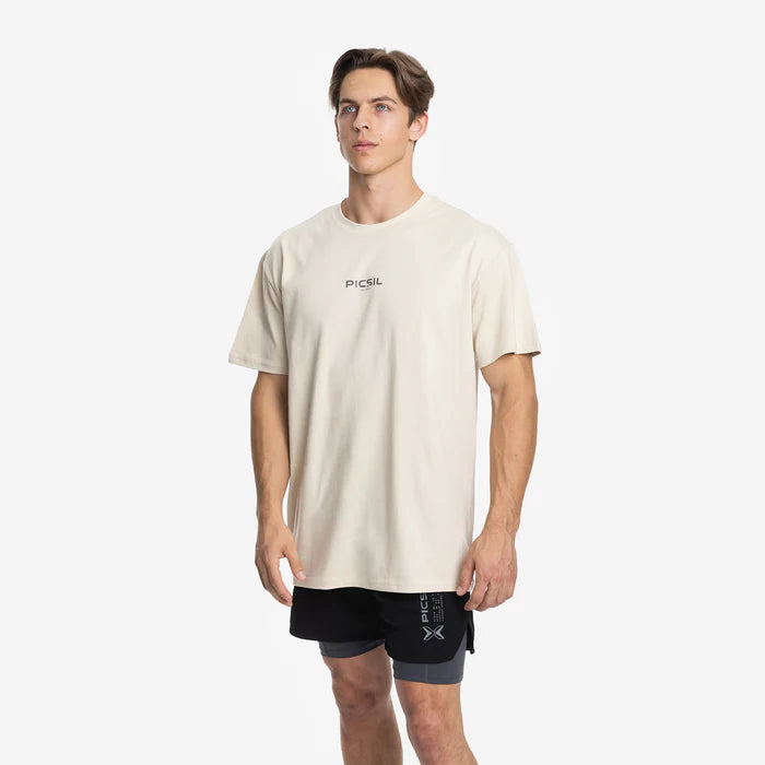 Picsil Men's Oversized T-shirt (Sandstone)