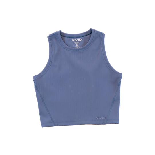 Elevate Ribbed Top (Steel Blue)