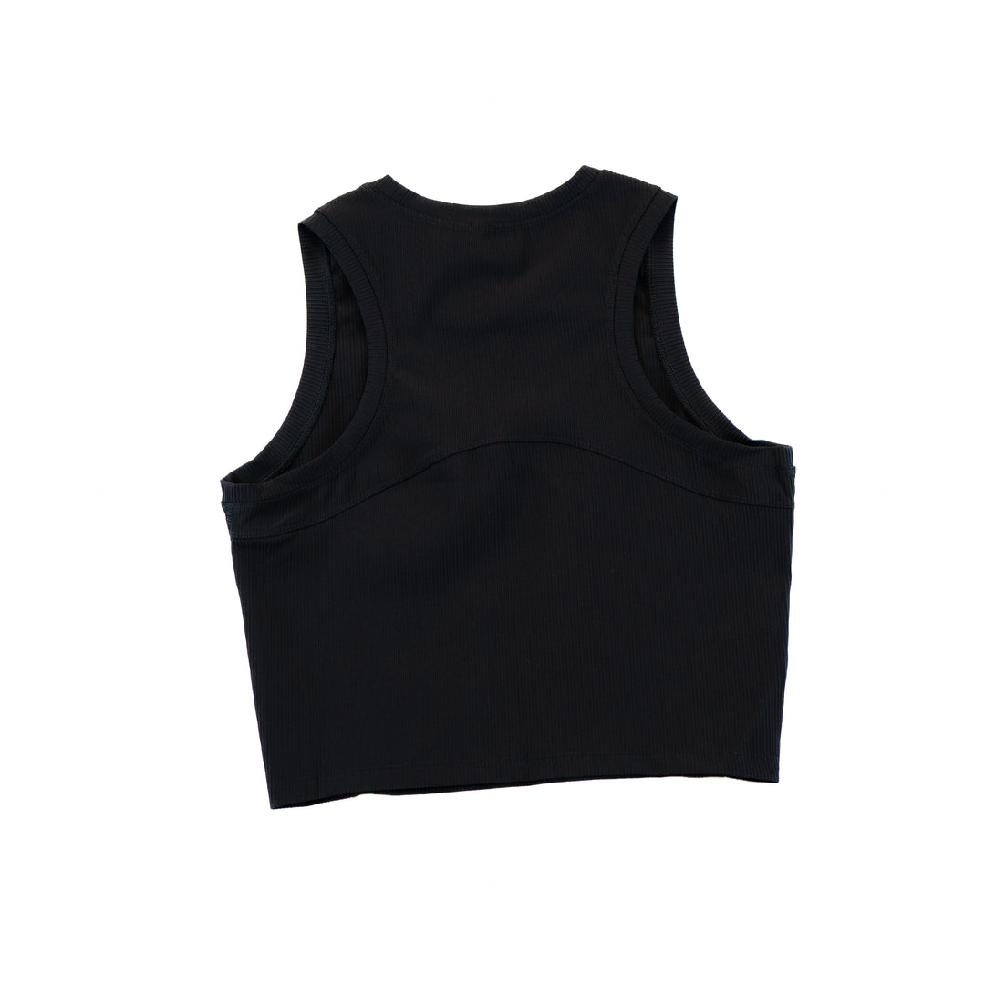 Elevate Ribbed Top (Midnight Black)