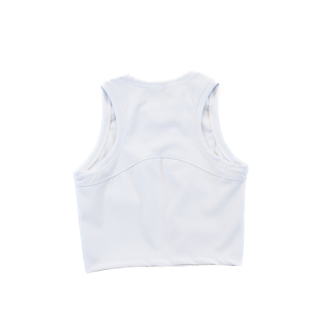 Elevate Ribbed Top (Bright White)