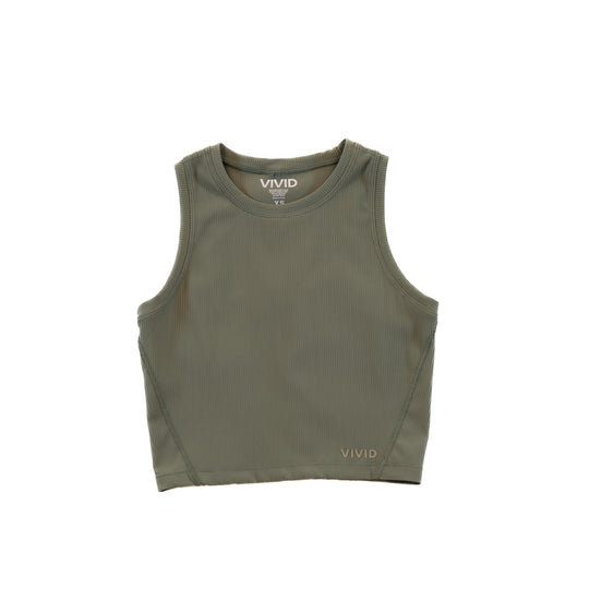 Elevate Ribbed Top (Olive Green)