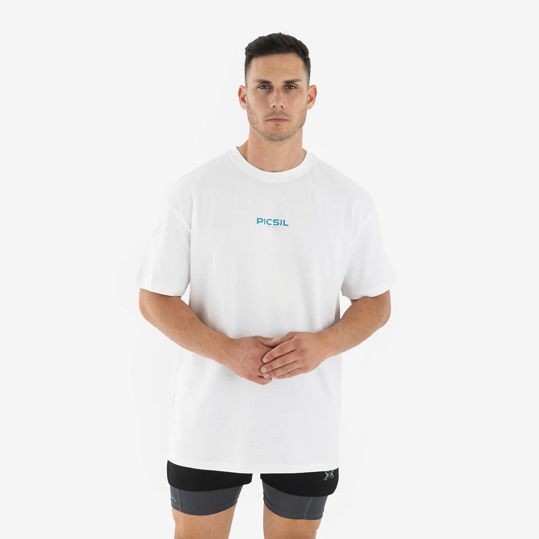 Picsil Men's Oversized T-shirt (White)