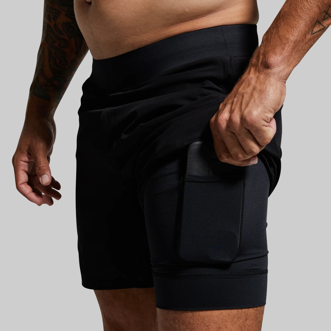 Versatile Shorts W/ Compression 7" (Black)