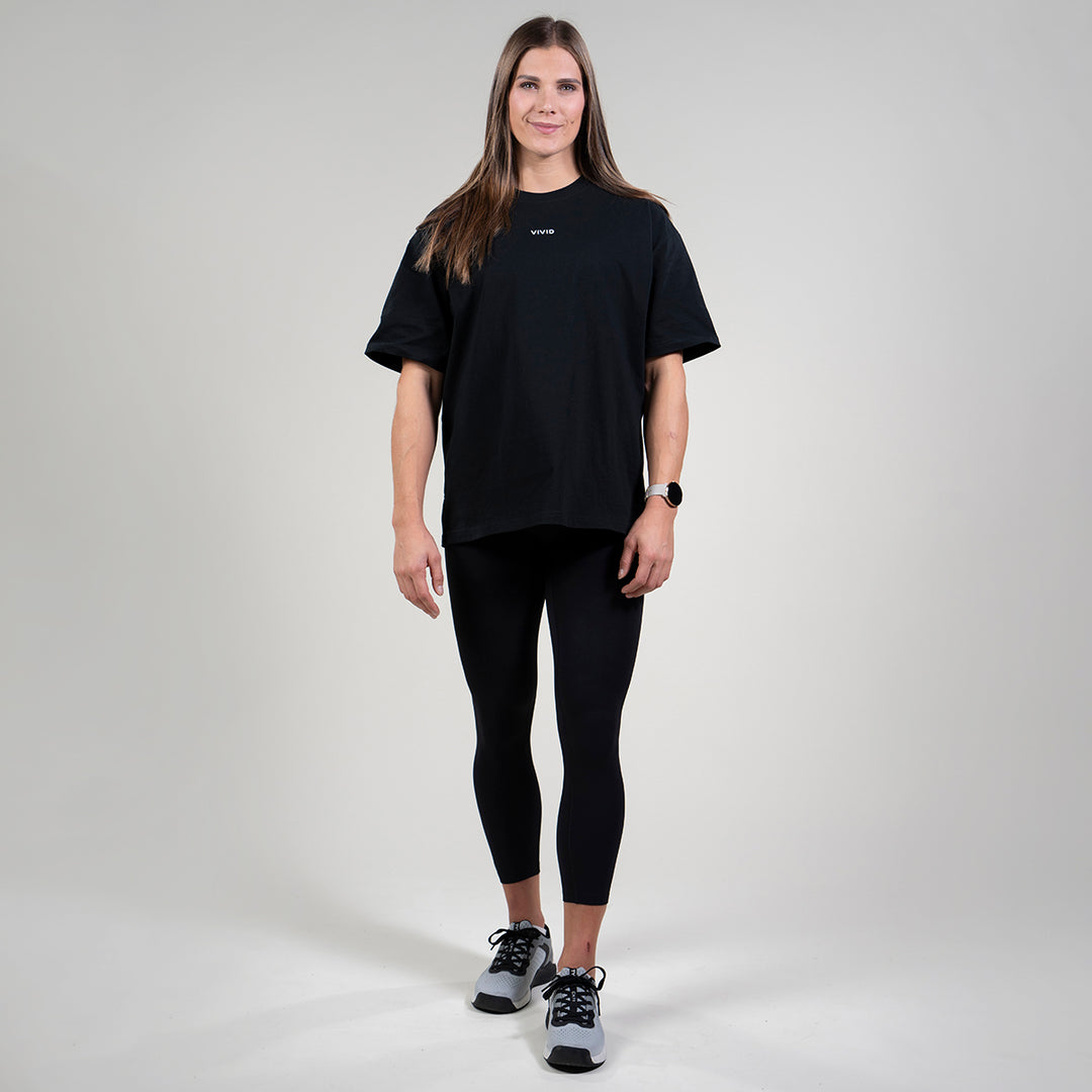 Oversized Unisex Heavy Tee (Black)