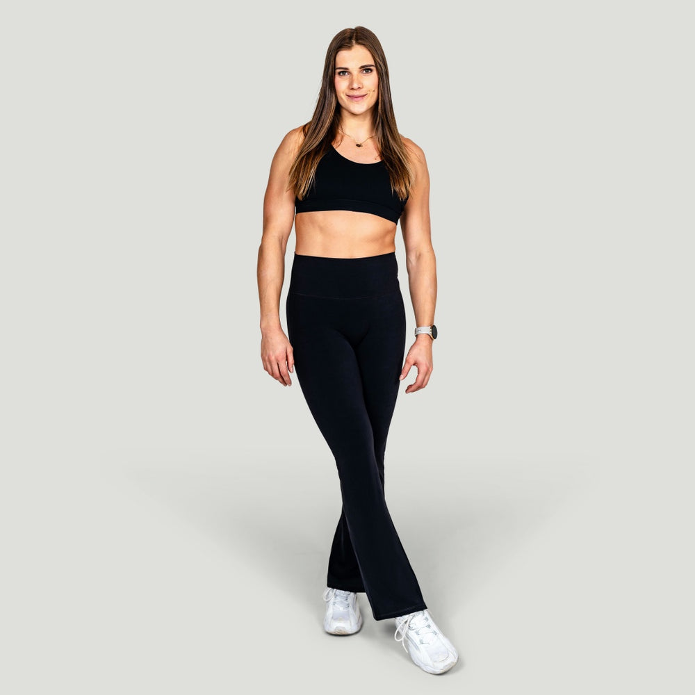 Fluid Flare Womens Leggings (Black) - Vivid Treningstights